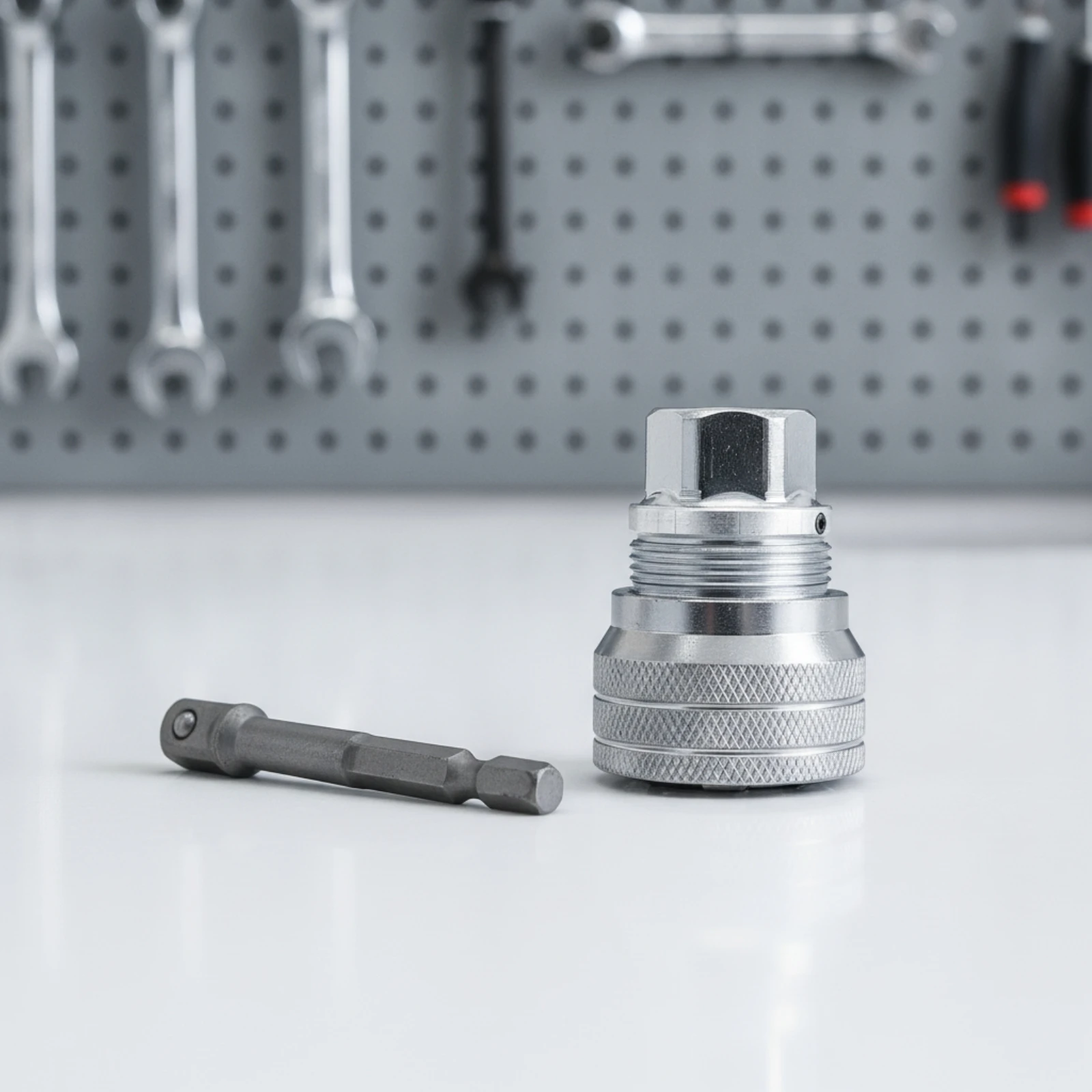 Socket Adapter with Connector Rod Adjustable Socket Adapter Conversion Rod Rapid-Switch Power Tool Accessory Precision-Machined