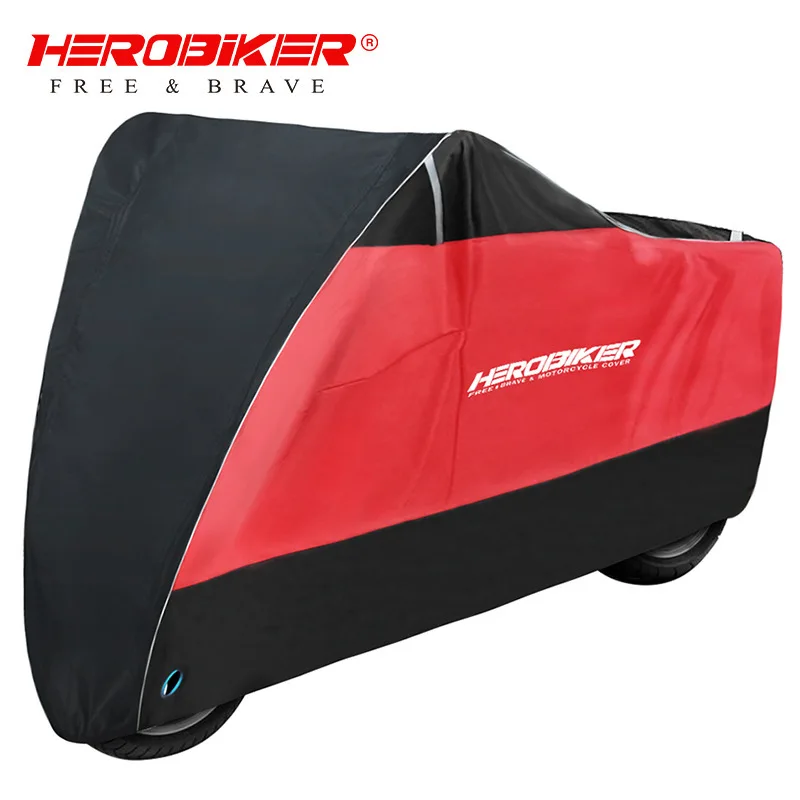 

HEROBIKER Motorcycle Cover Waterproof Dustproof Sun Protection Heat Insulation Anti-theft All Season Universal For Motorcycle