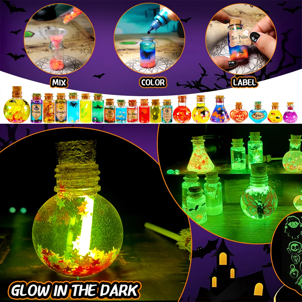 20 unids/set DIY Kit de pociones para niños regalo creativo para jóvenes artesanos Kits de pociones degradadas para niños artesanía de arte juguete de regalo