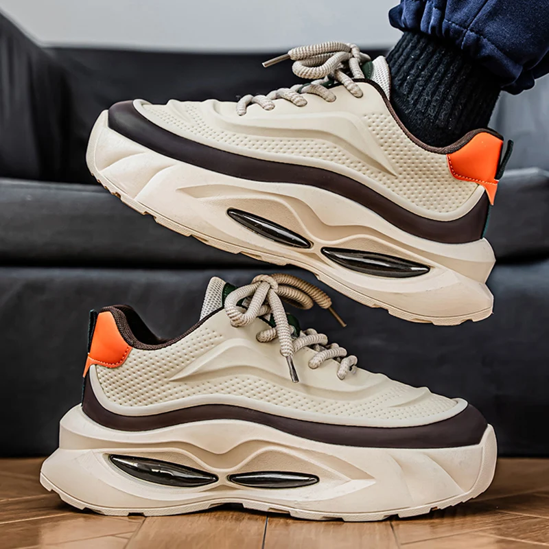 

Новые мужские кроссовки на массивной подошве весна 2026: легкие, нескользящие, износостойкие, повседневные, для бега и спорта