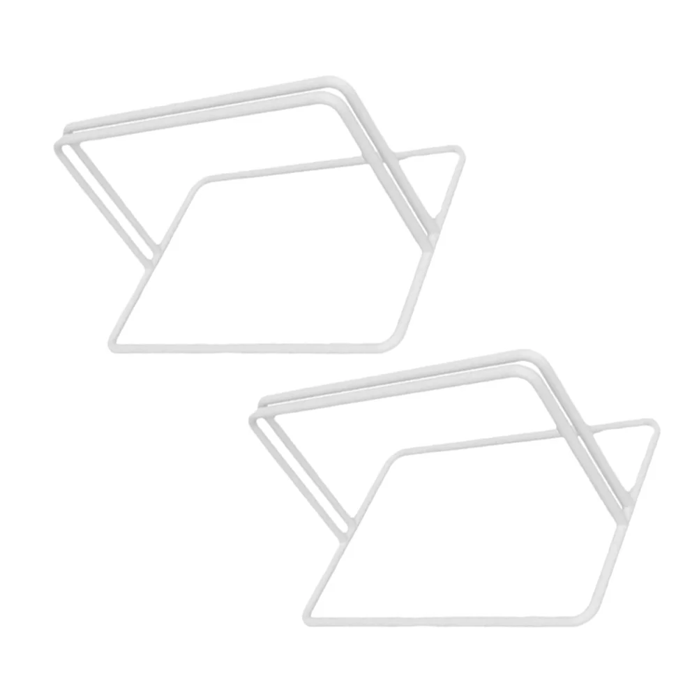 

2 Pcs Freezer Partition Base Metal Grid Refrigerator Separator Iron Wire Organize