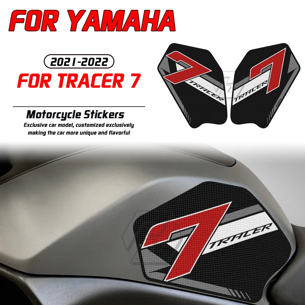 

For Yamaha TRACER 7 2021-2022 Motorcycle Side Fuel Tank Mat Kit Anti slip Leather Stickers
