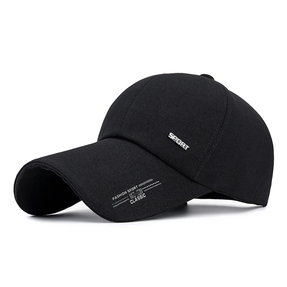 Unisex Simple Black Baseball Cap Solid Color Women Men Golf Hat Adjustable Sport Casual Hats Adjustable Snapback Hip Hop Caps ?