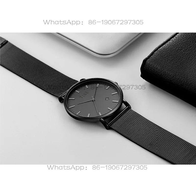 Men's Steel Belt Temperament High Sense Men's Watch Leather Waterproof, Quartz Watch