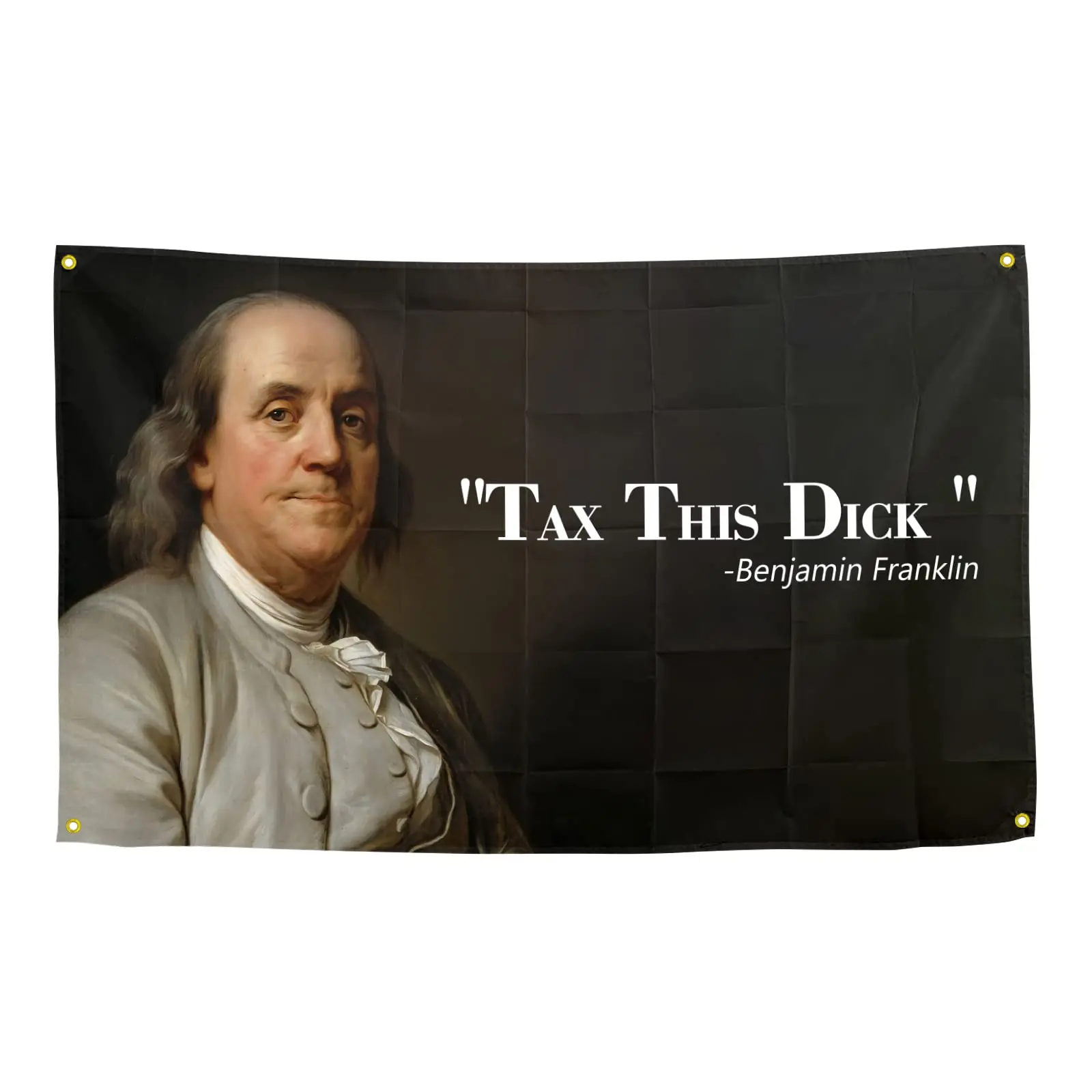 Benjamin Franklin Tax This Dick Flag Funny Flags for Room 3x5 Feet College Dorm Room Decor Man Cave Frat Wall Indoor Outdoor