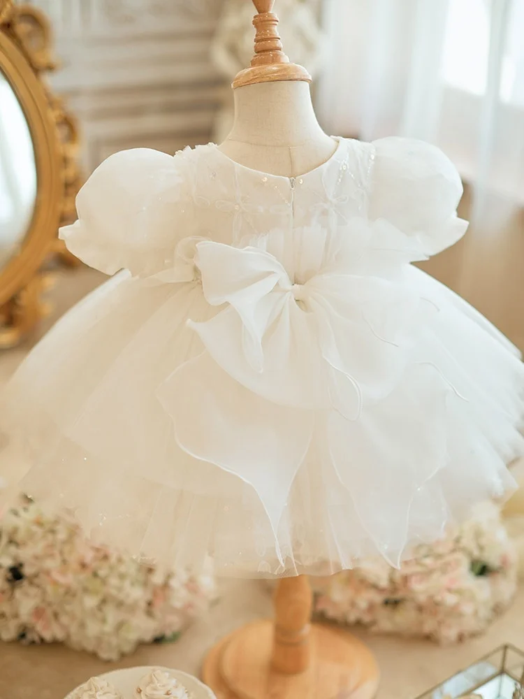 Maßgeschneidertes Blumenmädchenkleid für Hochzeit, Geburtstag, Party, Festzug, formelles Kinder-Abschlussballkleid für kleine Mädchen, Brautjungfern-Abendkleid
