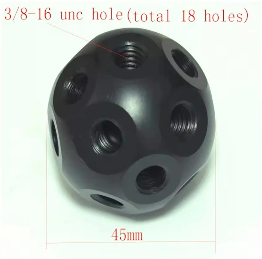 3/8 holes ball  sets,  Multifunctional Magic Ball with rods for Studio Lighting/Tripod 5d2 5d3 system, 18pcs 3/8"-16 holes ball