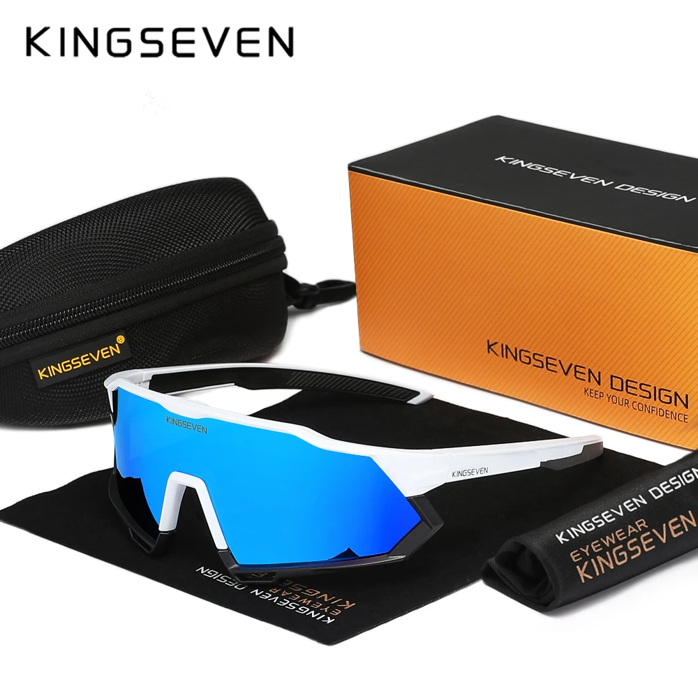 

KINGSEVEN велосипедные спортивные солнцезащитные очки для мужчин UV400 поляризационные очки уличные повседневные очки велосипедные женские очки для верховой езды и пешего туризма