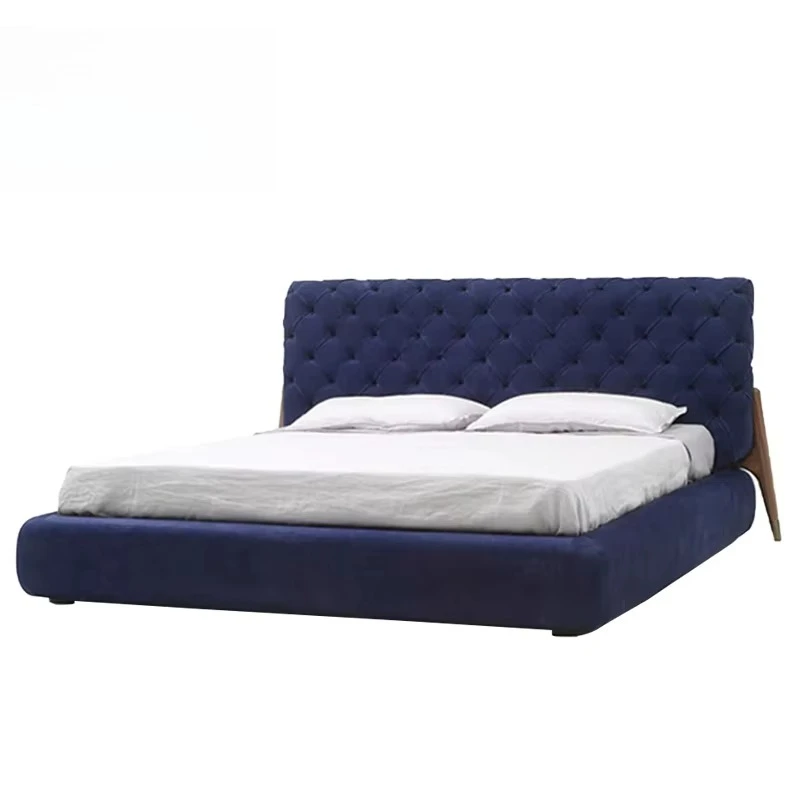 Latest Trends King Size Bed Frame Button Tufted Furniture Bedroom Furniture Set Luxury Design Upholstered Princess Bed