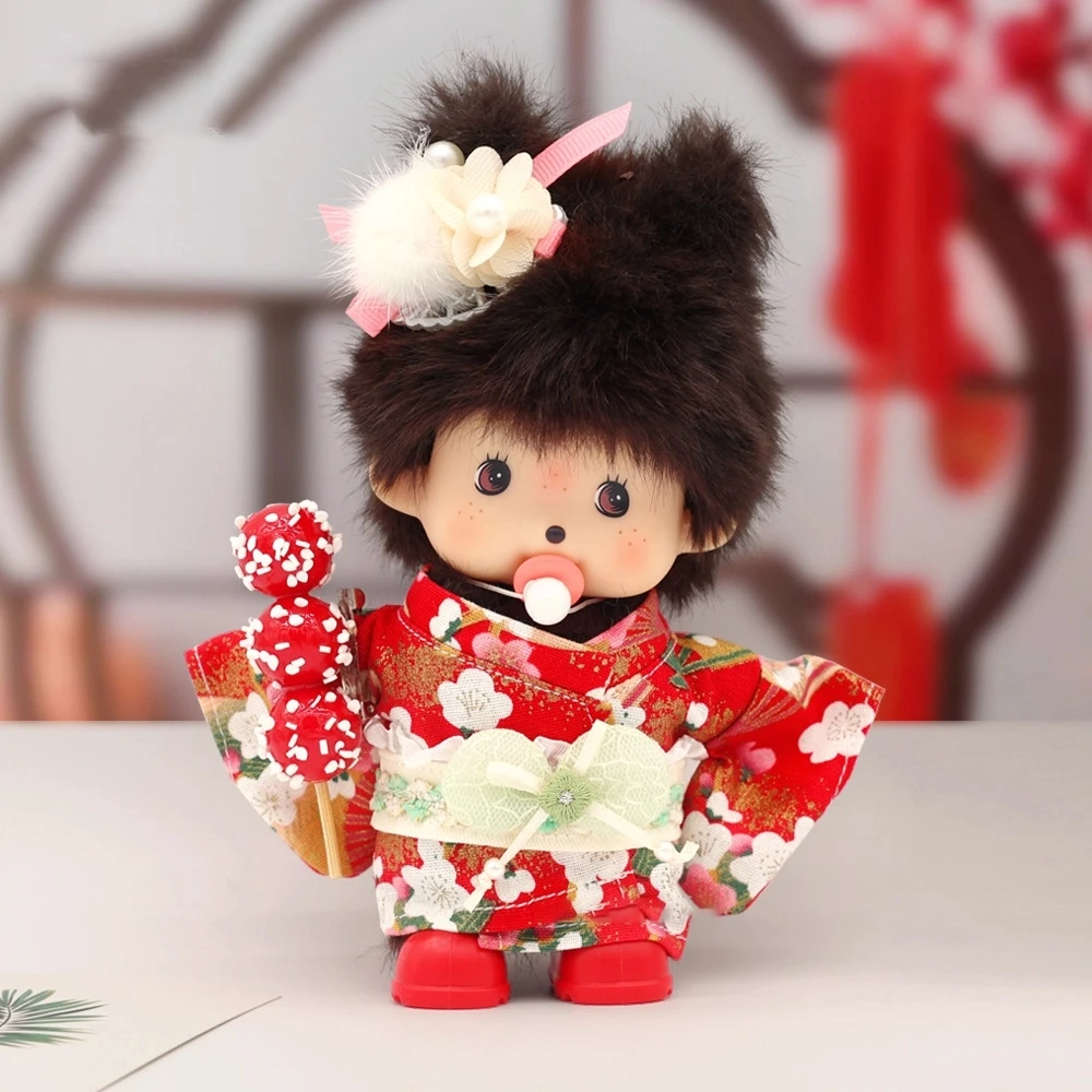 حقيبة قلادة دمى Chhichi الأصلية وملابس الأطفال مجموعة كاملة من أكياس قطيفة حلي معلقة دمية حبل اليد Bffs هدية دمية اللثة