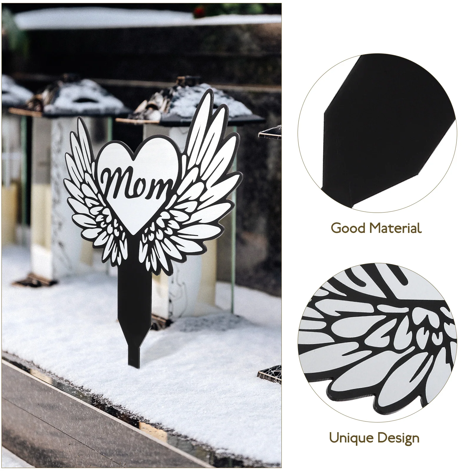 

Headstones for Cemeteries Waterproof Memorial Pile Decoration Gravesite Decorations Cemetery Acrylic
