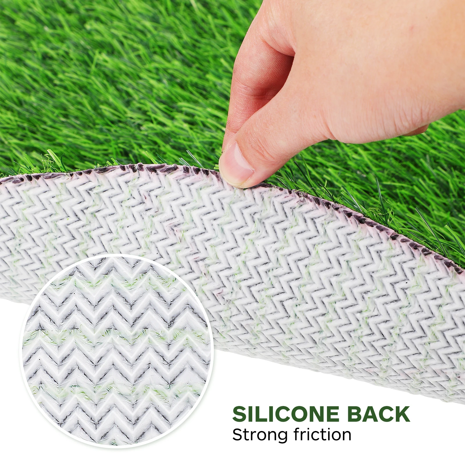 

Outdoor Manhole Cover Decoration Lawn Dining Room Table Artificial Green Fake Grass Rug