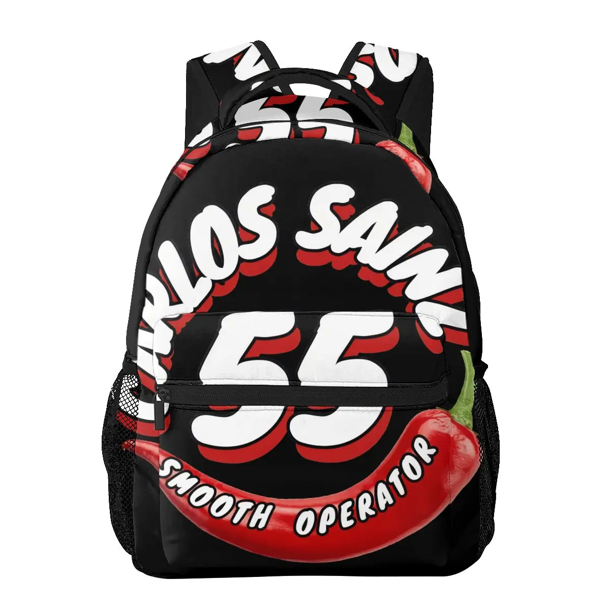 Carlos Sainz-mochila informal de tela vaquera para estudiantes, morral de viaje para ordenador, Unisex