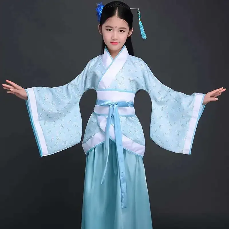 

Costume Girls Children Kimono Traditional Vintage Ethnic Fan Students Chorus Dance Costume Japanese Yukata Kimono Style