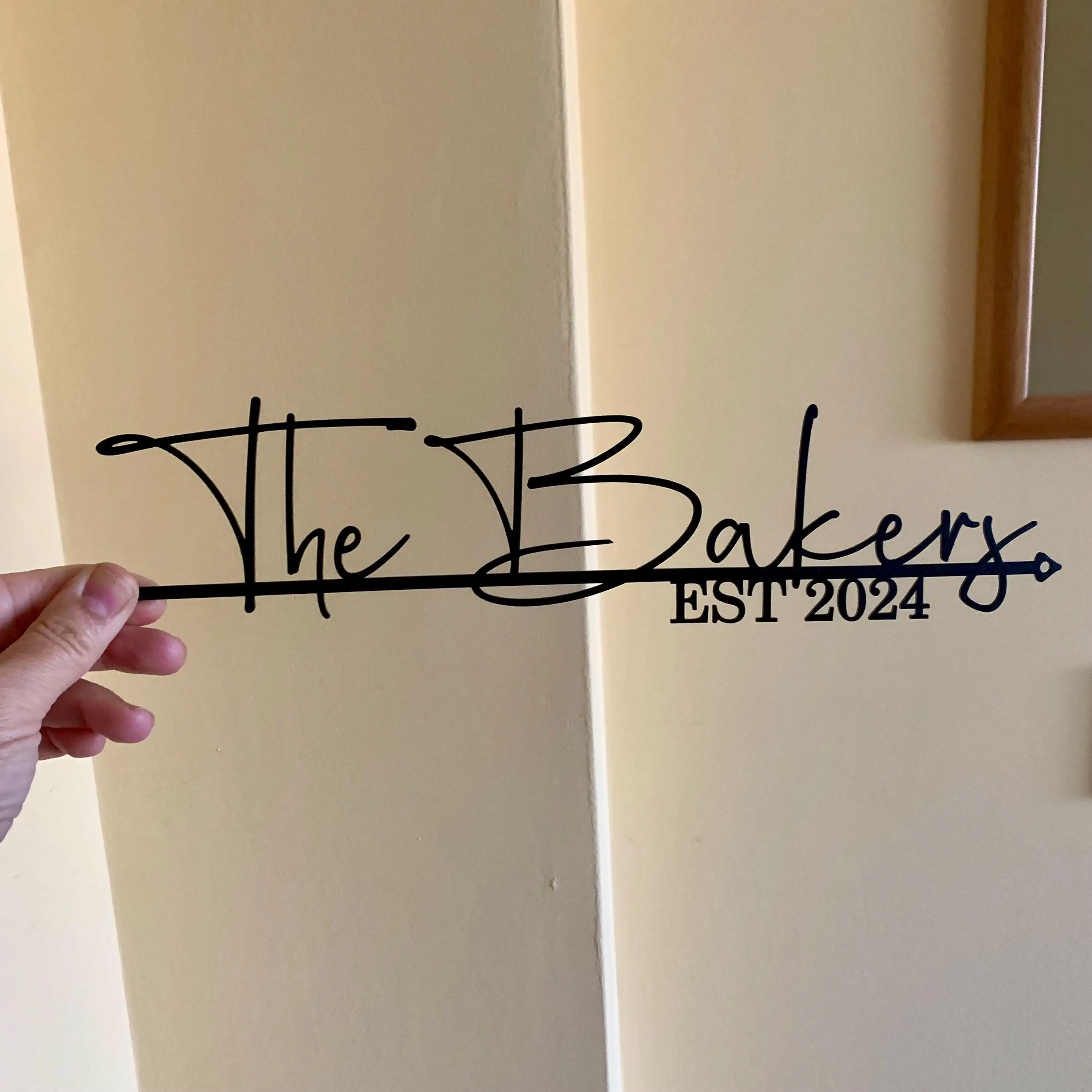 Custom Last Name Metal Sign, Personalized Family Sign with Established Year, Wall Art Decoration