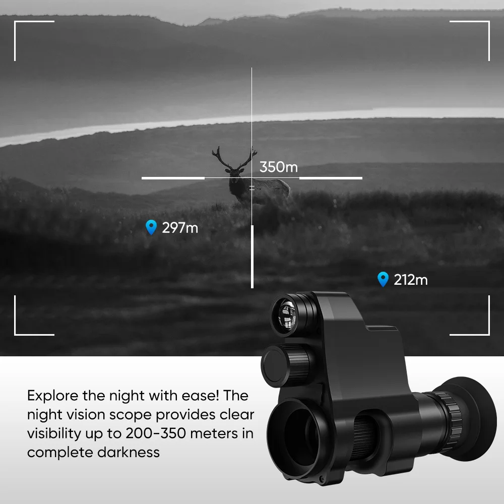 Night Vision Scope for Hunting 300M Digital Night Vision Scope Clip on Monocular 1920*1080 HD Support Photos & Videos,850nm image 4