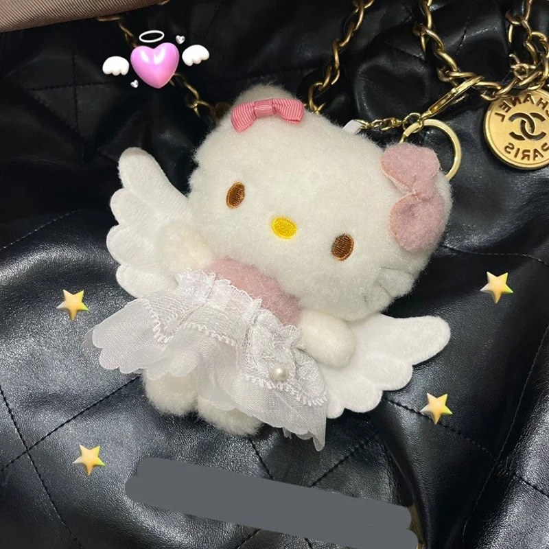 hello kitty cute sweater kt bag pendant bubble skirt plush toy pendant high-value doll keychain couple pendant image 6