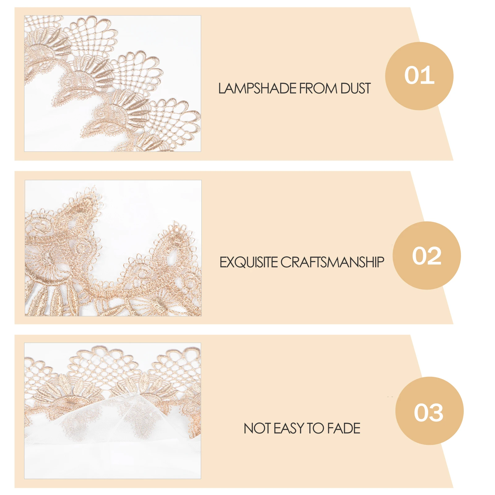

Lampshade Cover Protective Fabric Waterproof Table Lamp Dust Proof Decoration Lace Lampshade Protective Cover Design Home