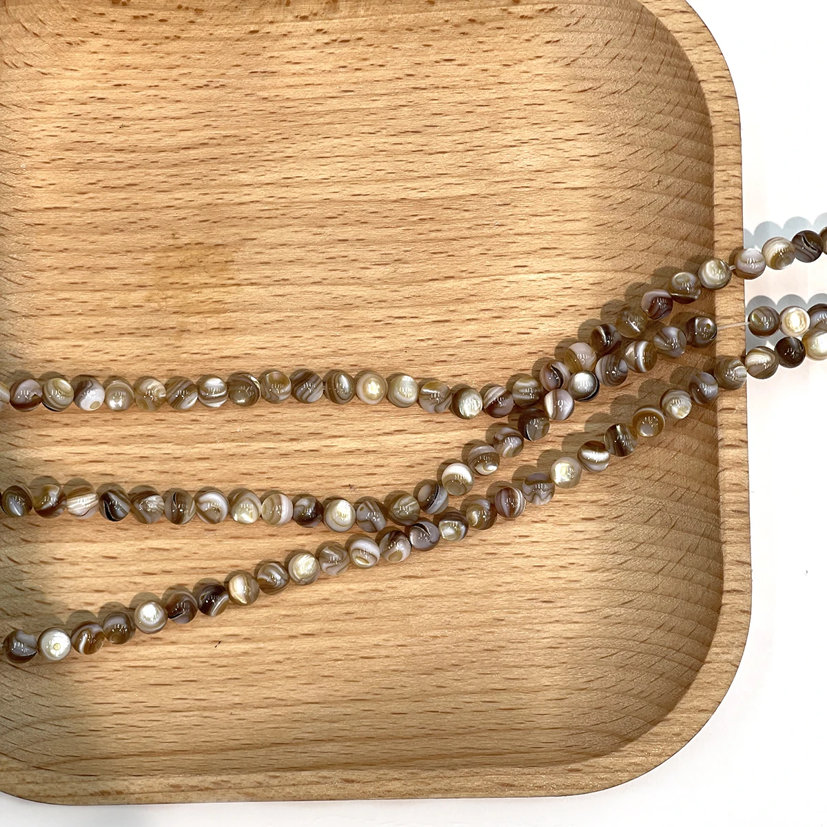 DIY Muschel-Isolationsperlen Natürliche Meerwasser-Muschelperlen 5-6mm für Schmuckherstellung DIY Halskette Armband Ohrringe Ketten Zubehör – Detail 1