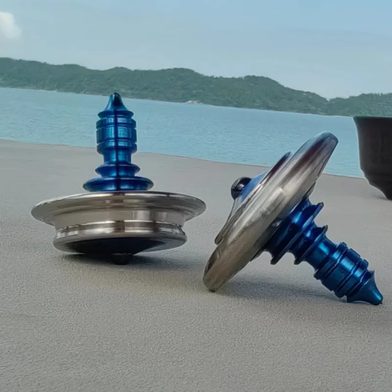 

Новинка, 1 шт., ручка из титанового сплава, волчок из нержавеющей стали, спиннер для пальцев, керамическая бусина, игрушка-игрушка EDC