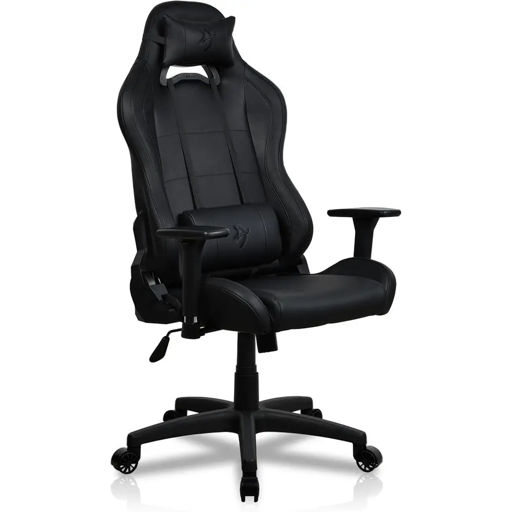 

Ergonomic PU Gaming Chair with Adjustable Backrest and Lumbar Support - Professional Computer Chair for Home Office in Black