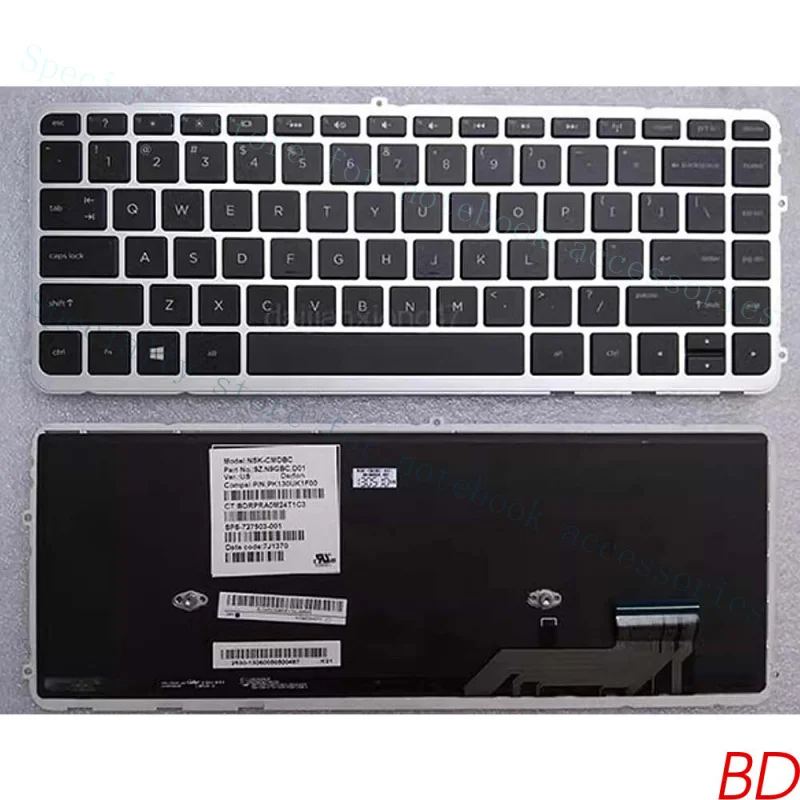 

A+Laptop Keyboard For HP ENVY 14K 14-k000 14-k100 Backlit Keyboard 727503-001