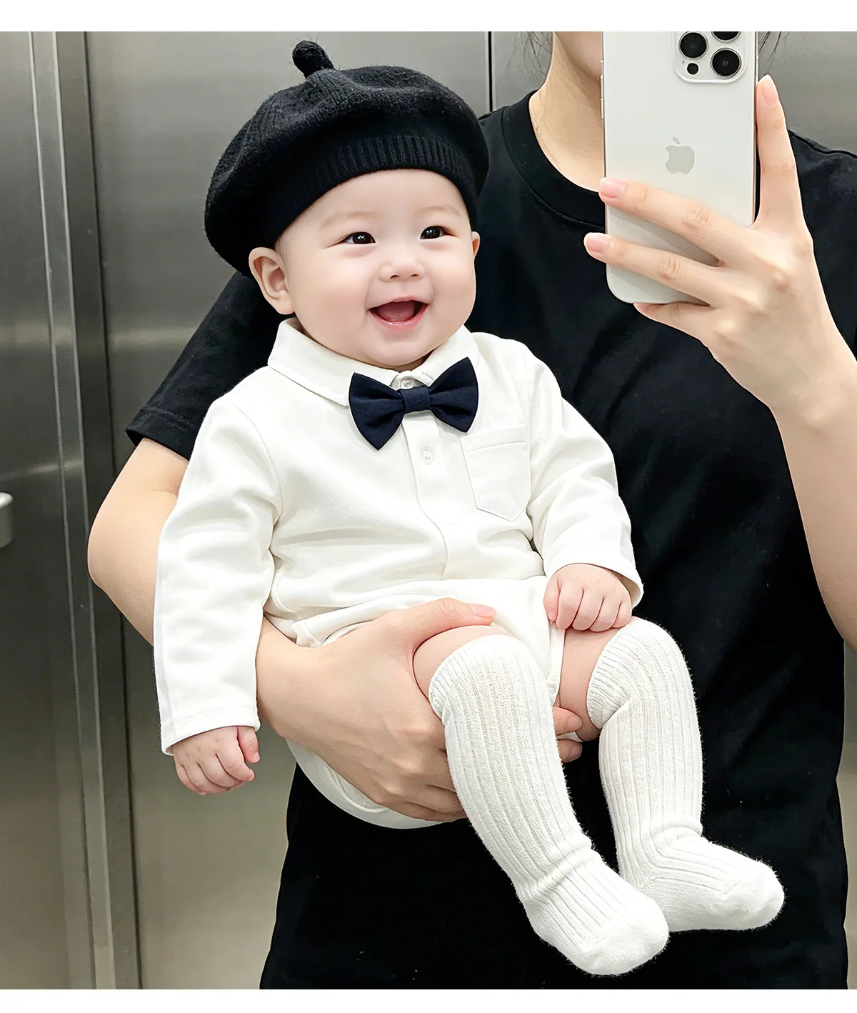 Baby Gentleman Jumpsuit 2026 New Children Clothing Tie Rompers Triangle Crawling Clothes for Girls Babies Long Sleeved Clothes