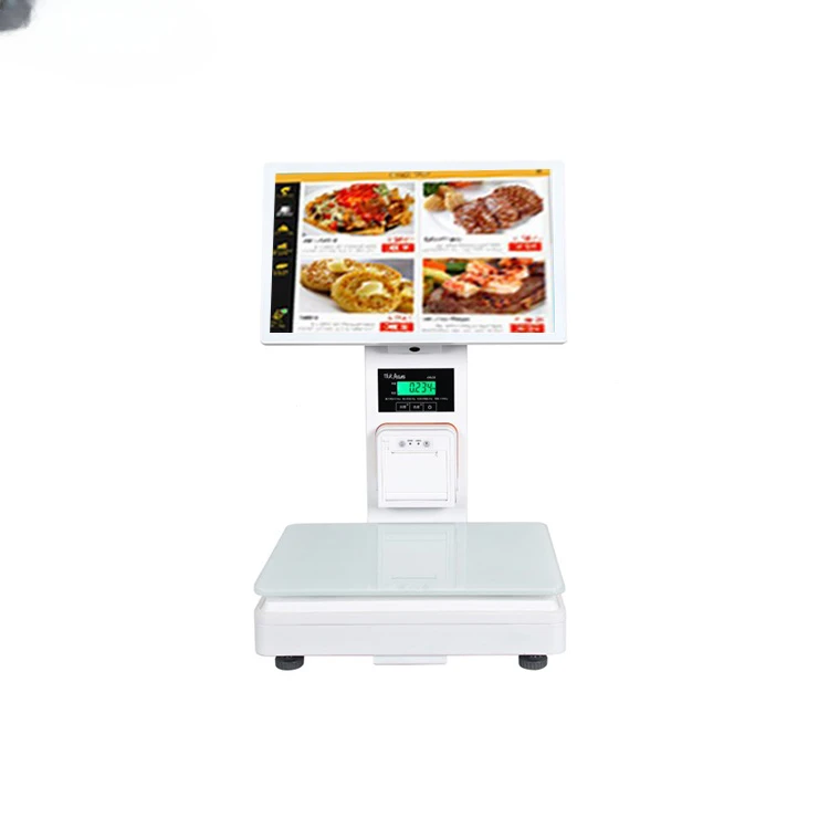 AI POS Smart Recognize Food Touch Screen Scale With AI Camera For Fruit Shops