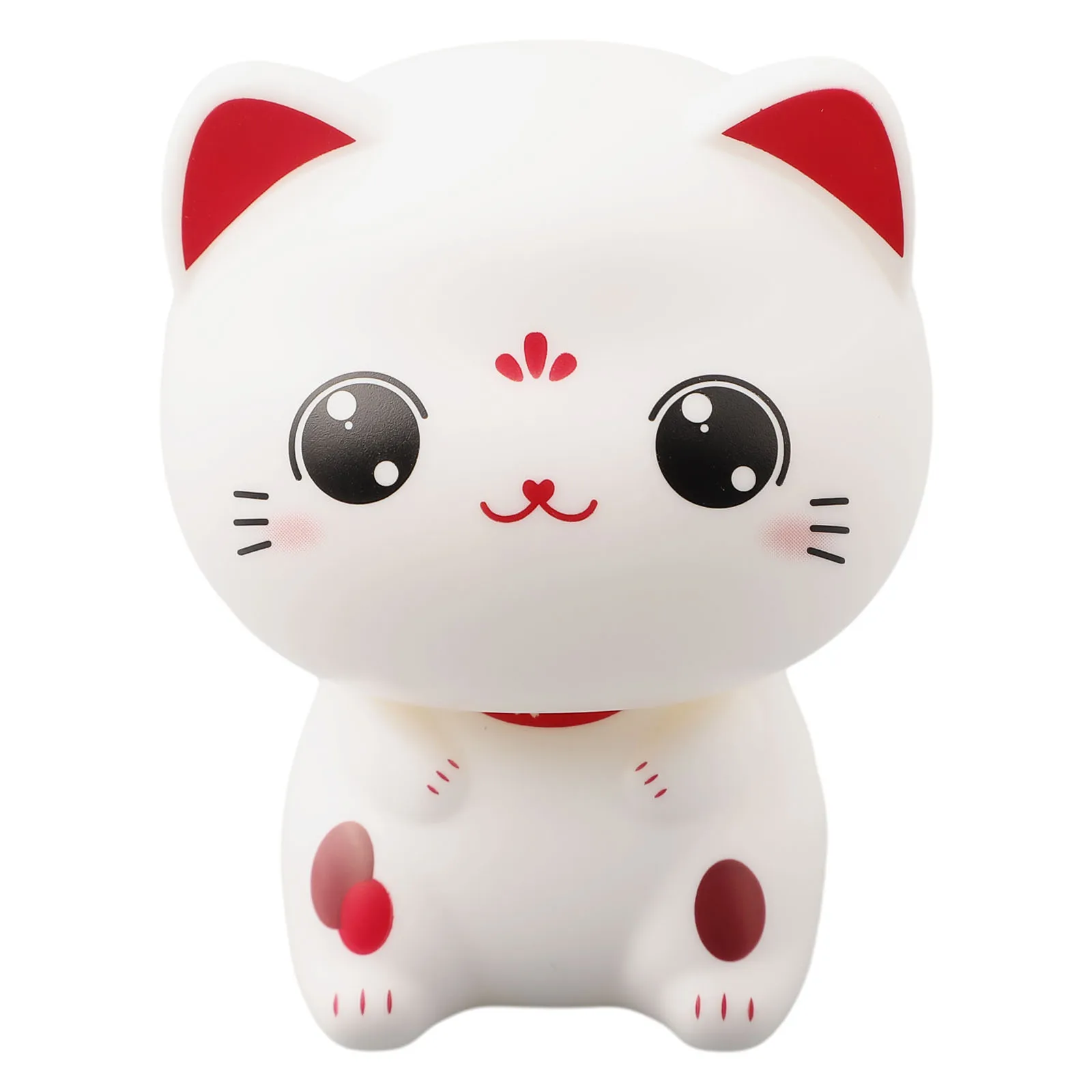 8.7*6.8*6.2cm Solar Nodding Cat Lucky Cat Figurine Cute Cat Design Brings Good Luck Environmentally Friendly Japanese Figurine