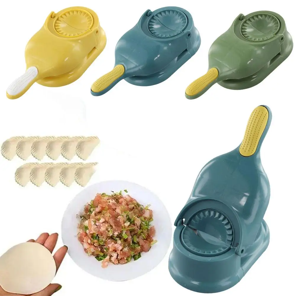 Alat pembuat pangsit, 2 dalam 1 Kit DIY, pembungkus Presser Manual hemat tenaga kerja, mesin Ravioli Empanadas adonan kulit Molder perangkat dapur