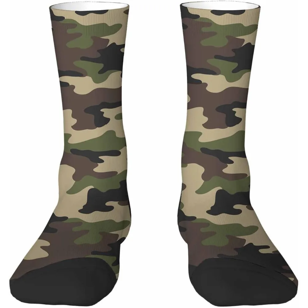 

Outdoor Camo Crew Socks Unisex Funny Socks Gifts For Women Mens Novelty Socks