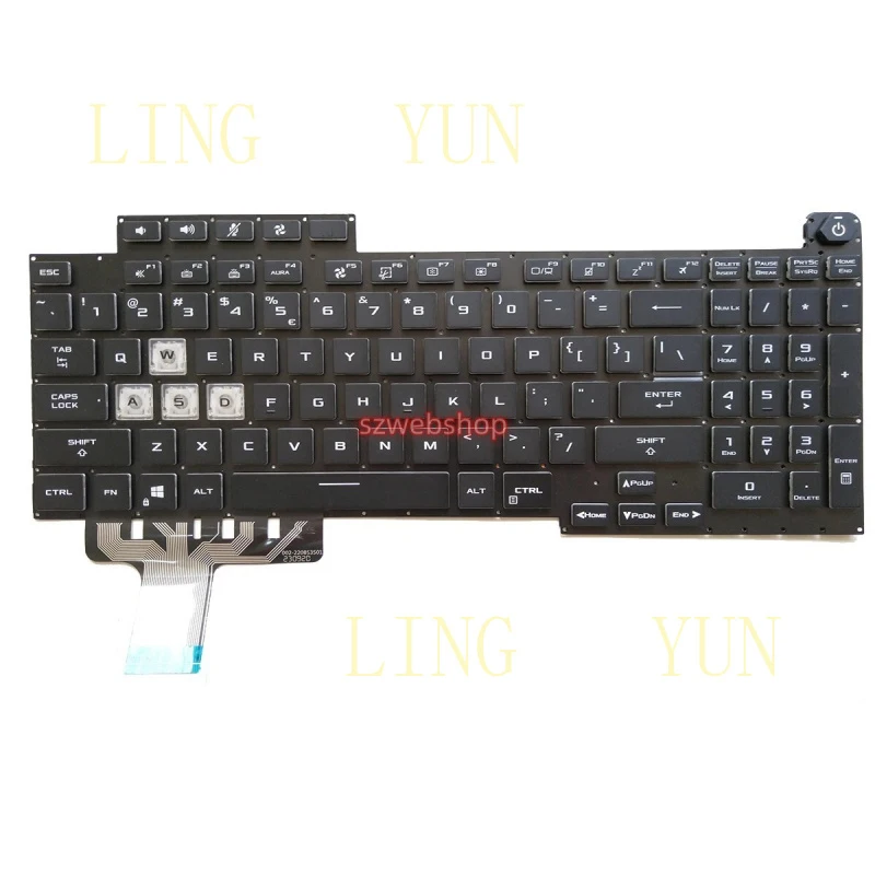 Z  New For Asus ROG Strix G7 G733Q G733QR G733QS Laptop US Keyboard Backlit