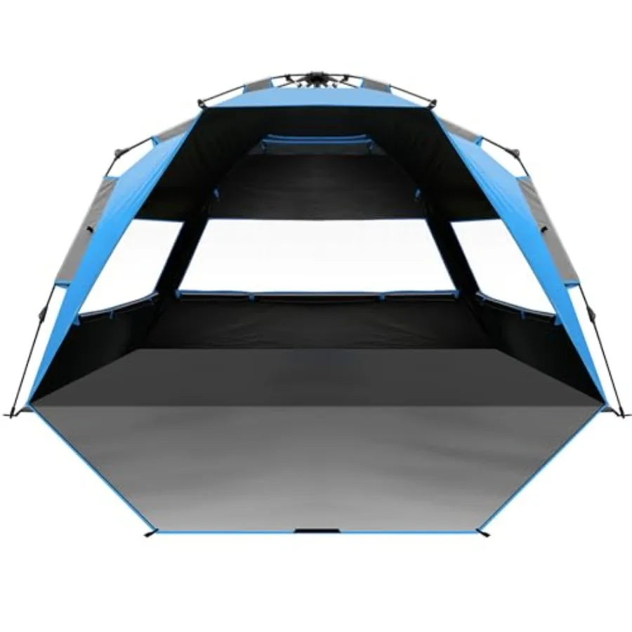 

Beach Tent with Blackout Shelter Technology Portable Sun Shade Shelter 4 Person Pop Up Beach Tents with UPF 50+ UV Protection 9