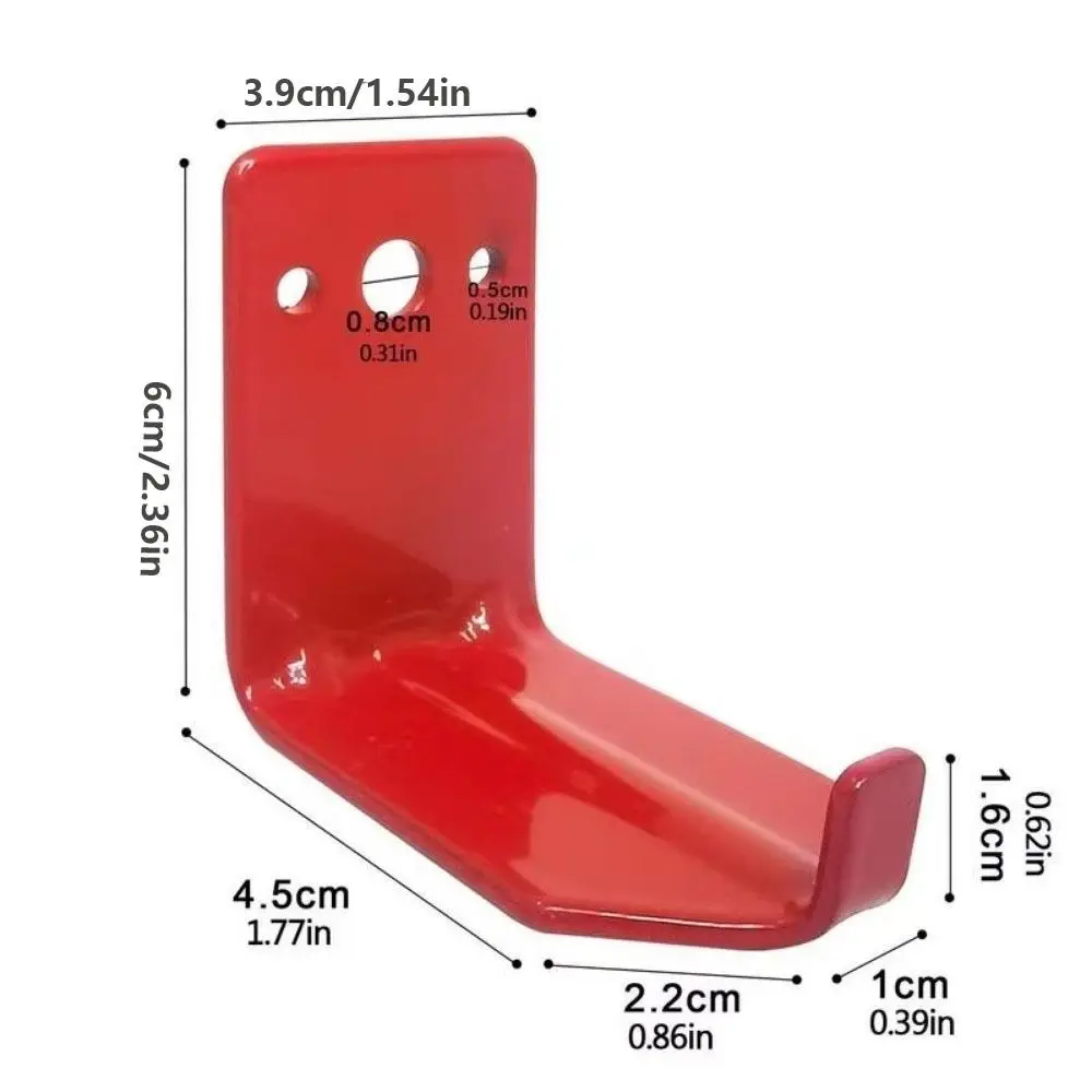 4 Set Heavy Duty Bracket Space-Saving with Screws Hanger Fork Slot 2.5CM Metal Construction Tool Storage Hook Cabinet - view 6