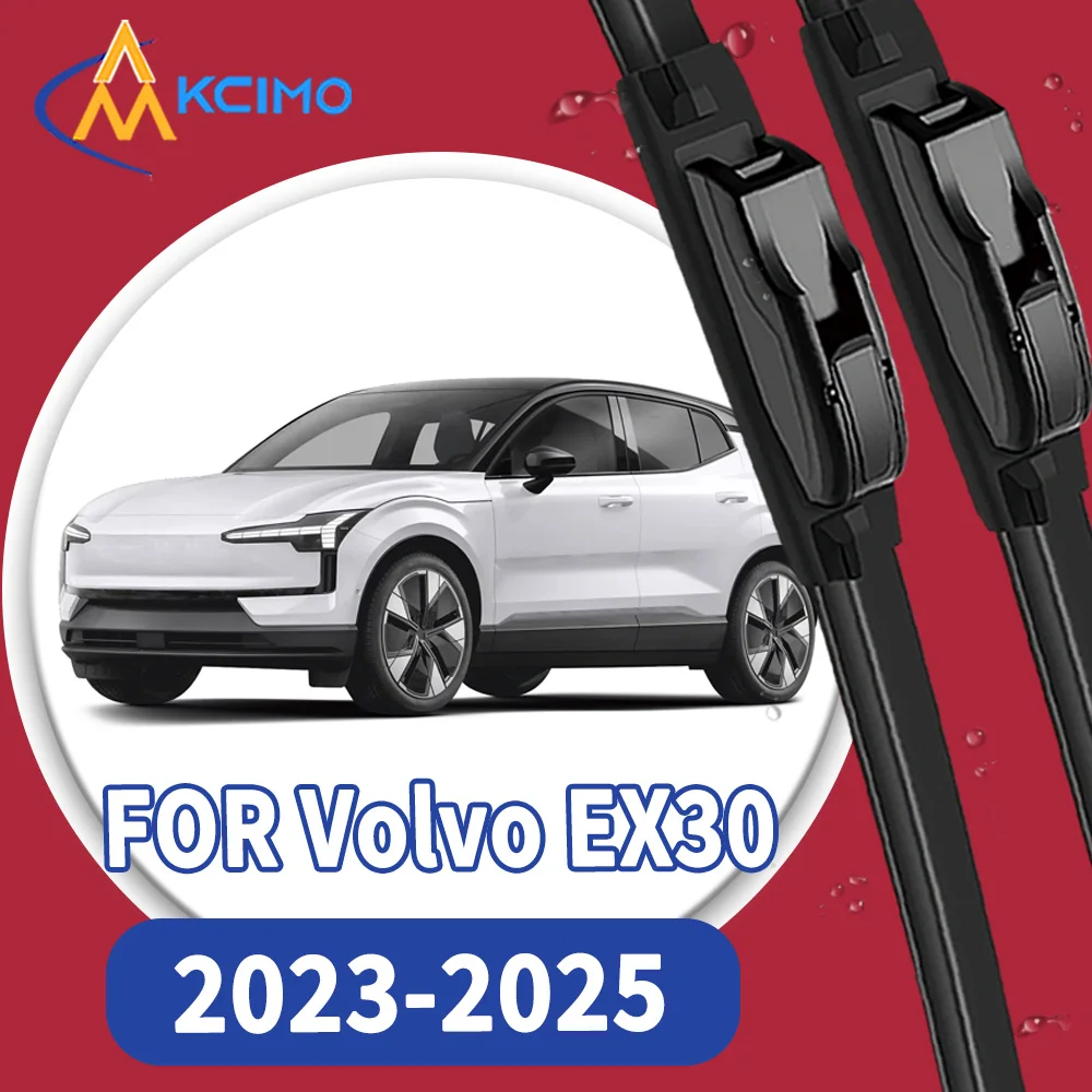 

High Quality 2pcs Windscreen Black Car Rain Brush Front Windshield Auto Wipers Perfect Fit for Volvo EX30 2023-2025 Easy install