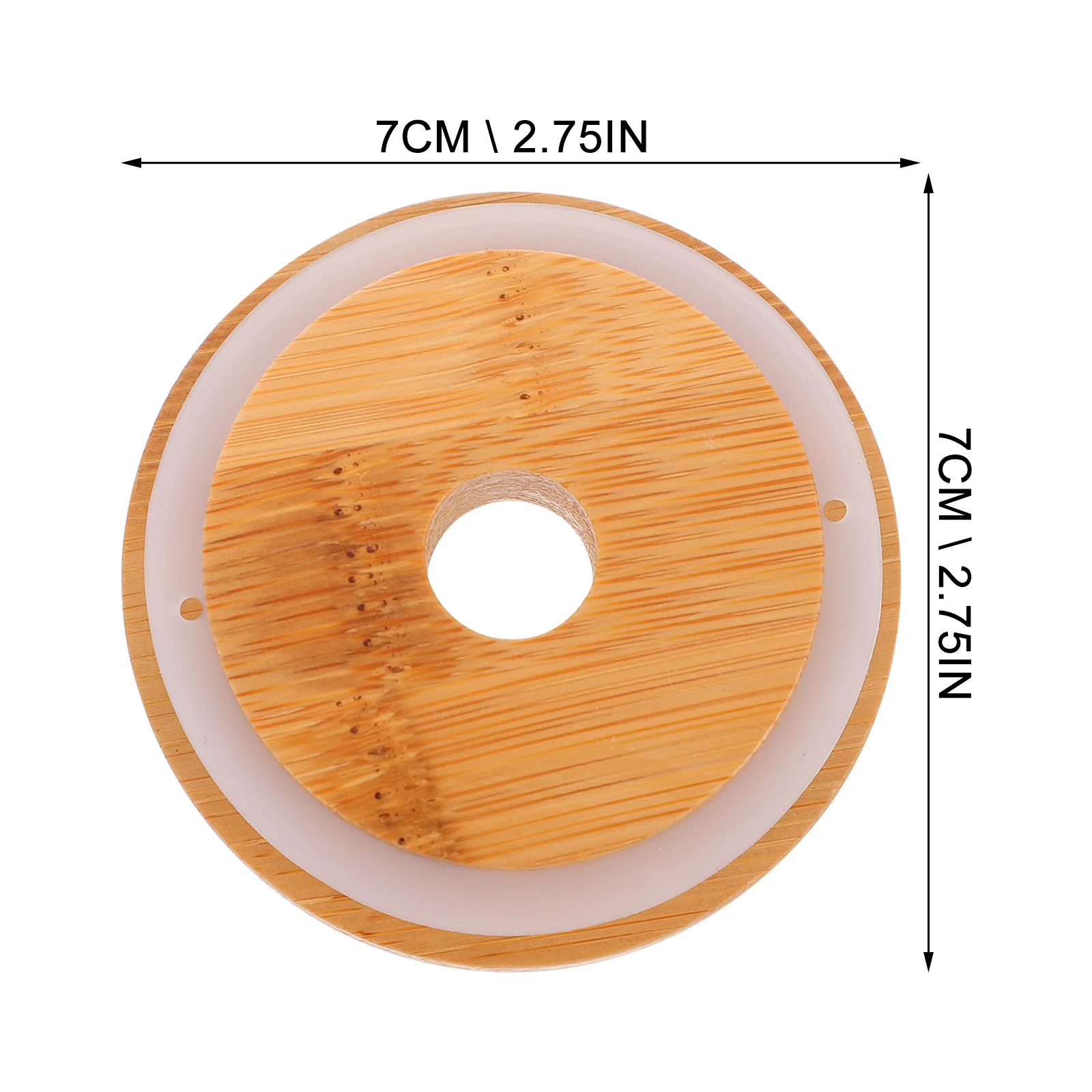

2pcs Bamboo Lids With Straw Hole Reusable Wide Mouth Mason Covers Dustproof Lid For Coffee Canning 120Ml 150Ml 180Ml 200Ml