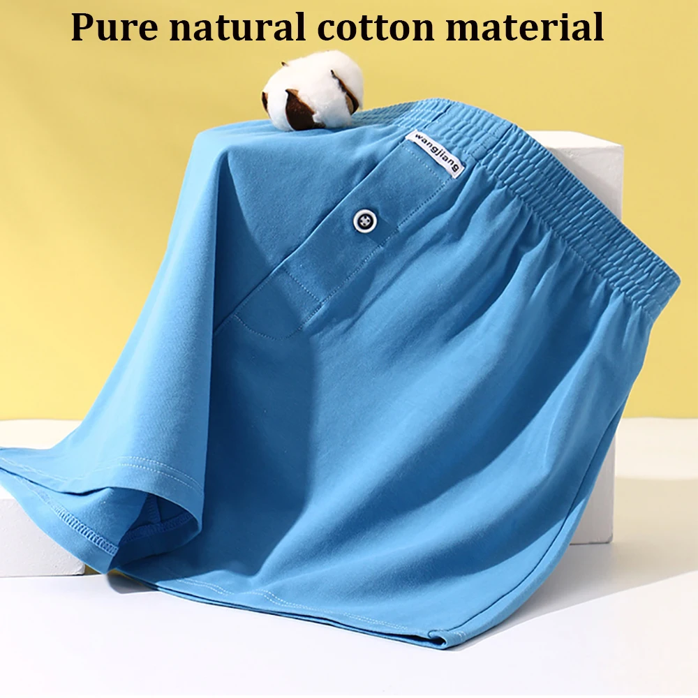 3D Virilha Roupa Interior para Homens, Respirável Pijama Calcinha, Cintura Elástica, 100% Algodão Pijamas, Alta Qualidade, M-3XL, 3 Pçs/pacote