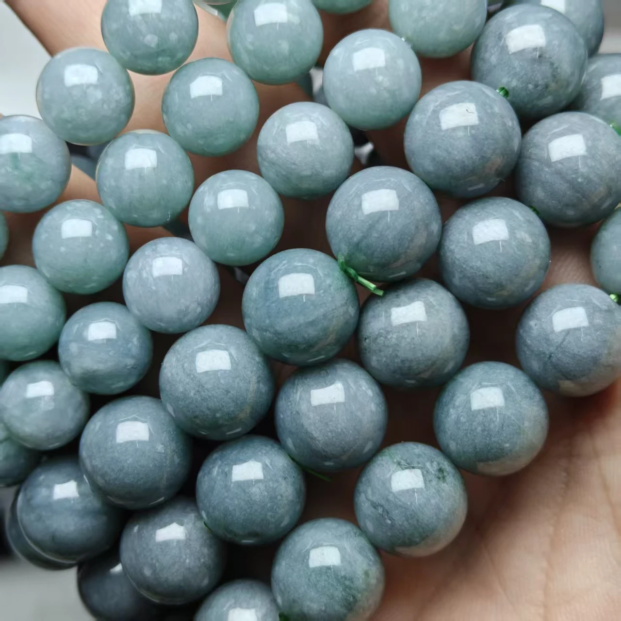Xingyu natürliche AAA Guatemala Jade glatte runde lose Perlen für die Schmuckherstellung, Design-Armband, elastisches Seil, handgefertigter Schmuck – Detail 5