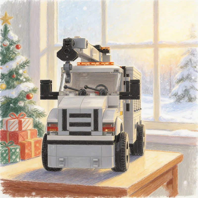 426pcs MOC Forded F Regular Cab Dually Cat Service City Construction Model Building Blocks Festival Gifts Toys Birthday