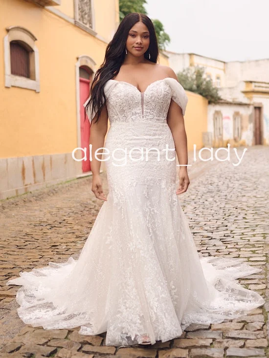 Sexy Sequin Mermaid Wedding Dress with Detachable Cap Sleeves and Silver Glitter Tulle Skirt Plus Size Bridal Gown outfits