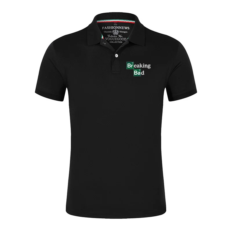 Breaking Bad Ice Silk Comfortable Men Short Sleeve Polo Shirt Solid Color New Summer Streetwear Casual Fashion Leisure Top