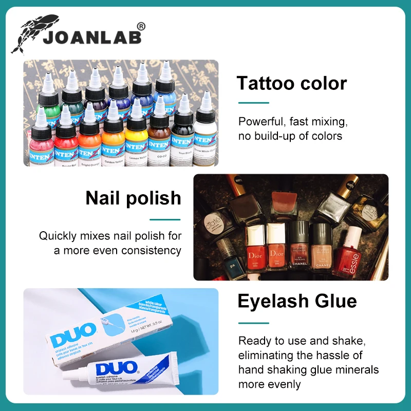 JOANLAB Mini Vortex Mixer Laboratorium Tattoo Pigment Nagellak Vloeibare Inkt Mixer Shaker Lab 50 ml 2000 rpm VM-200