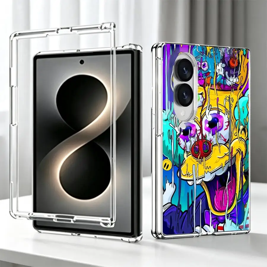 Case for Samsung Galaxy Z Fold 8 ZFold8 Transparent Soft Phone Cover S-simpsons Funny Dad 