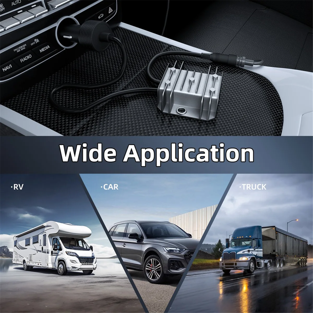 

ATW7 For Mini Cable Car Adapter with Step Up Converter 12V Power Cable with Plug 10-28V to 30V 3.5A