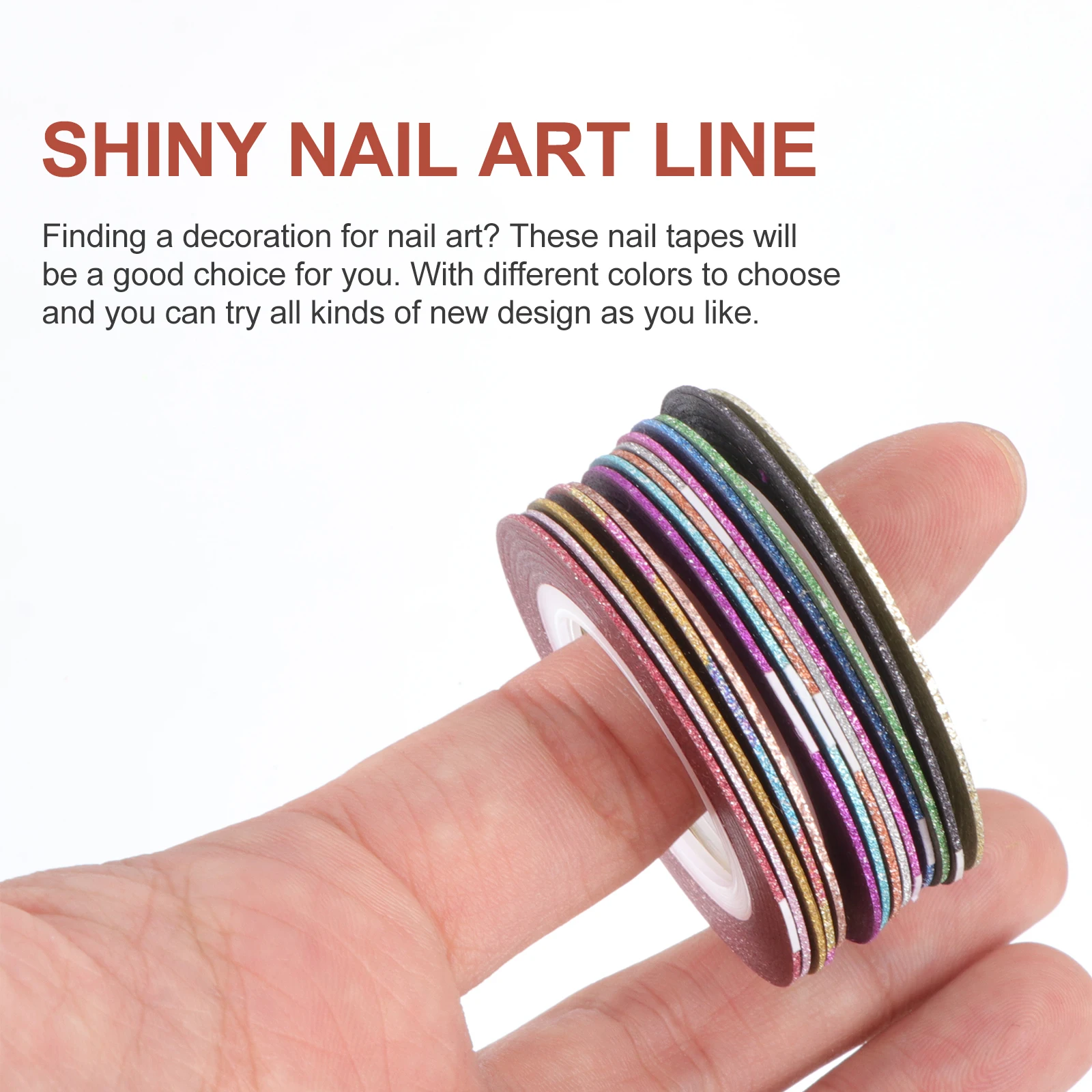 

14 Rolls Polish Nail Decoration Stickers for Decals Gel French Tip Tape