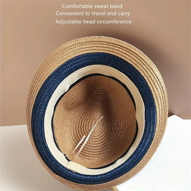 Sun Protection Summer Straw Hat, Unisex Beach Outdoor Fashion Sun Hat For Traveling Party