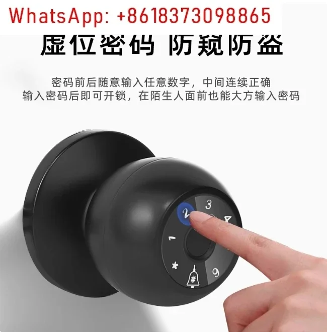 Fingerprint Soor Lock, 1 Count Smart Door Knob with APP/Keypad, Keyless Entry, Biometric Lock