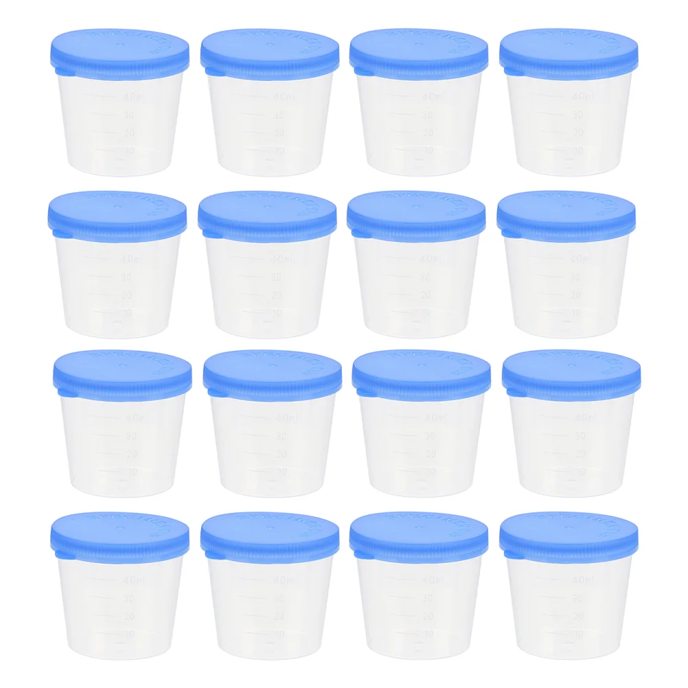 100 Pcs Disposable Sample Cup Transparent Jar 460X420X300CM Pp Bottle Urine Cups for Testing