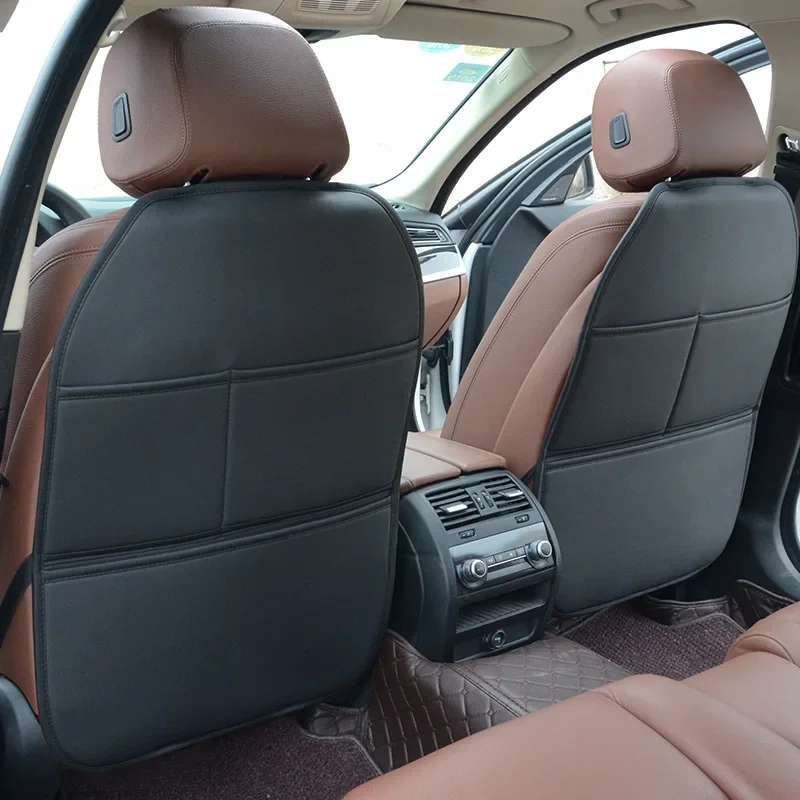 1Pcs PU leather car seat backrest protector, a universal anti slip product for automobiles with sponge filling