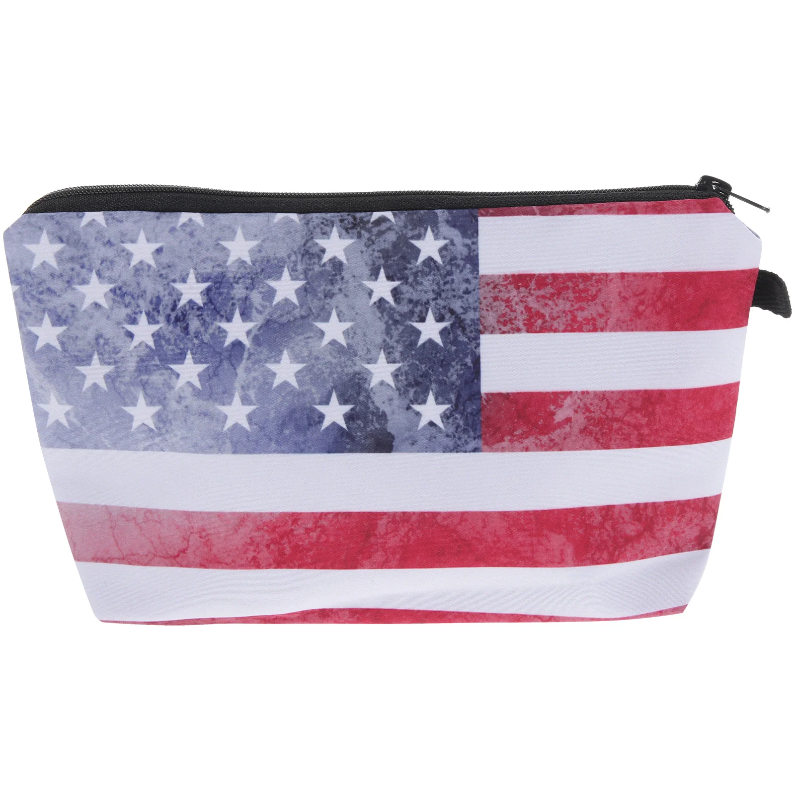 

American Flag Pattern Pencil Bag Retro Washable Polyester Stationery Case Portable Makeup Bag Compact Household Cosmetics
